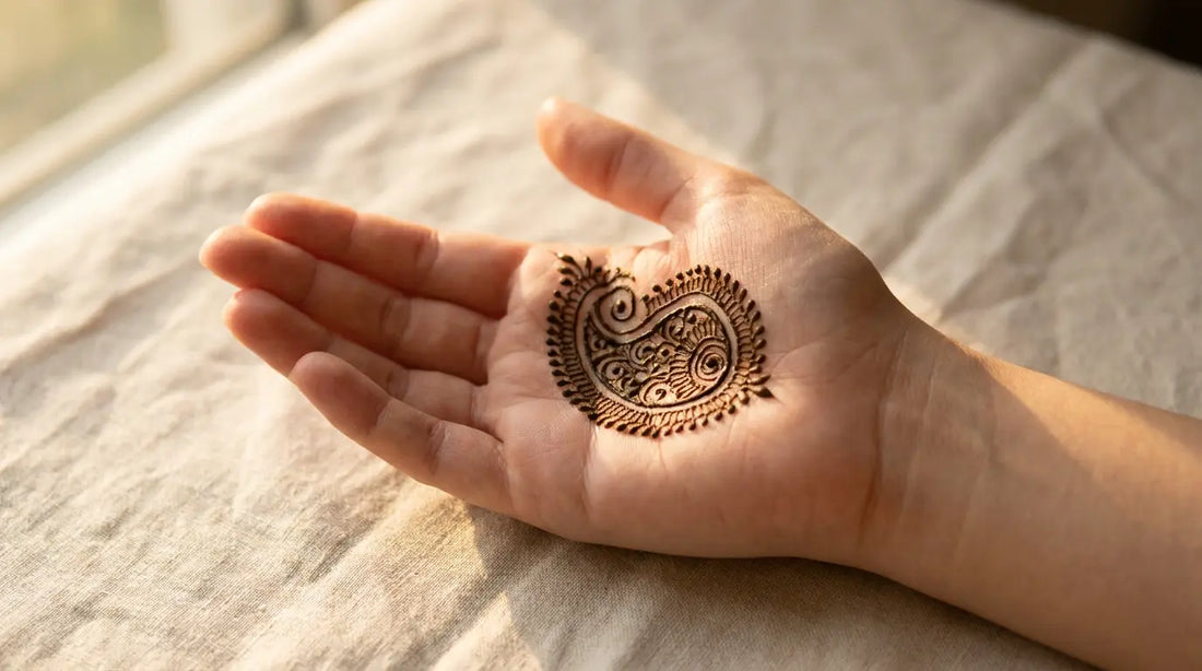 Main hennée motif paisley pour Aïd al-Adha 2026 à La Réunion