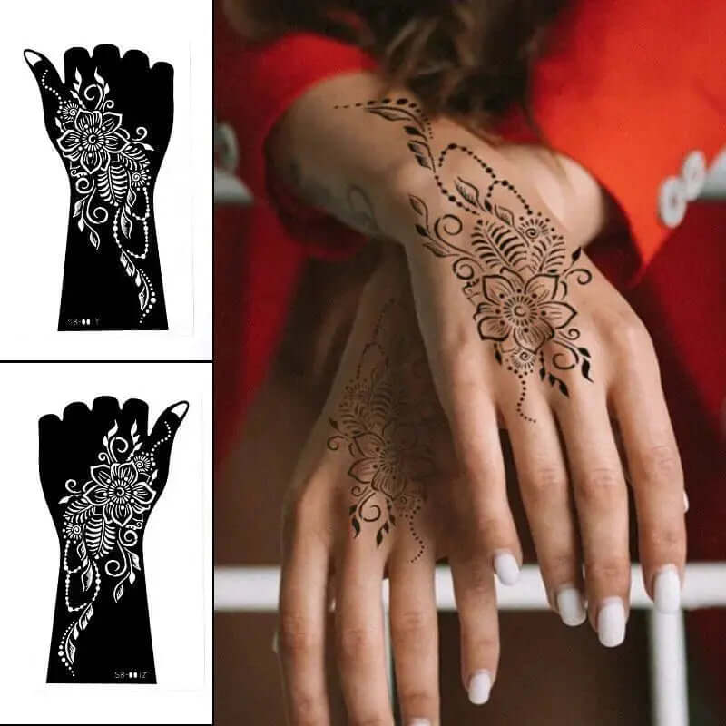 Accessoires henné Tiitoune Art - Pochoirs et outils pour tatouage temporaire