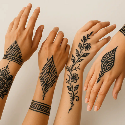 Cône jagua gel noir La Réunion 974 tatouage temporaire 10-14 jours Tiitoune Art